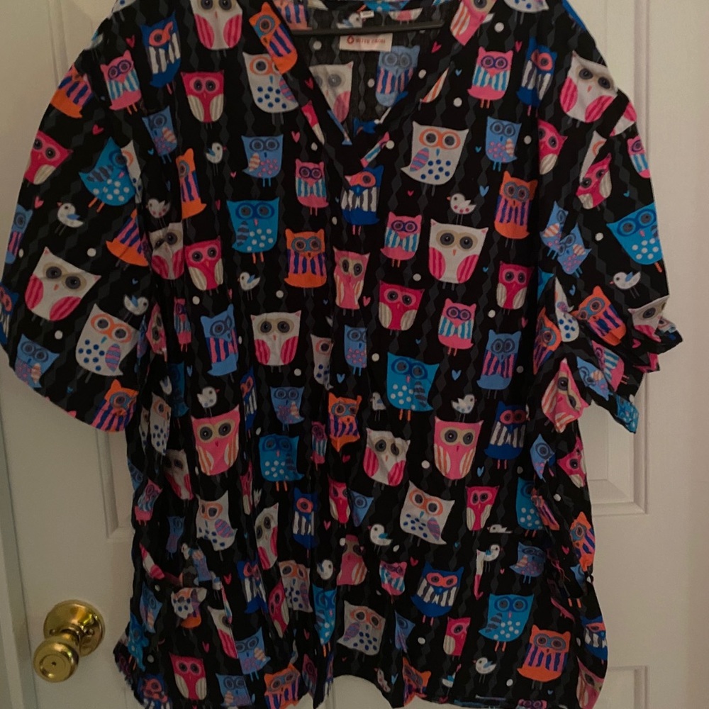 Plus size scrub top